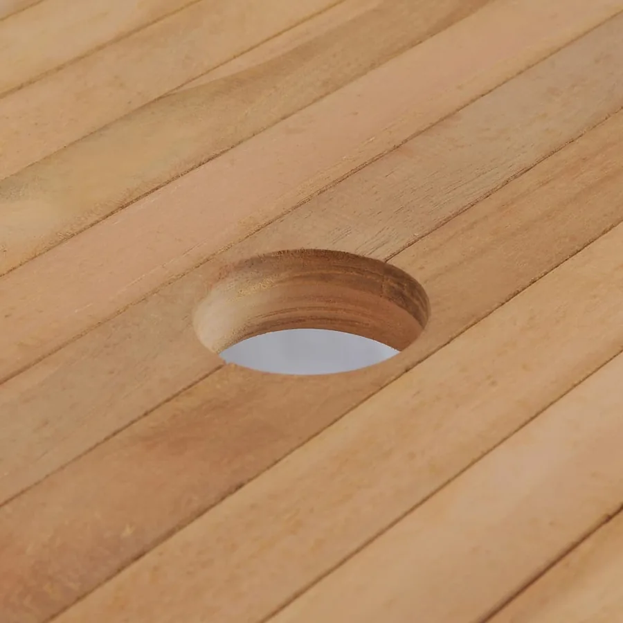 Table de jardin 180x90x75 cm Bois de teck solide - 5