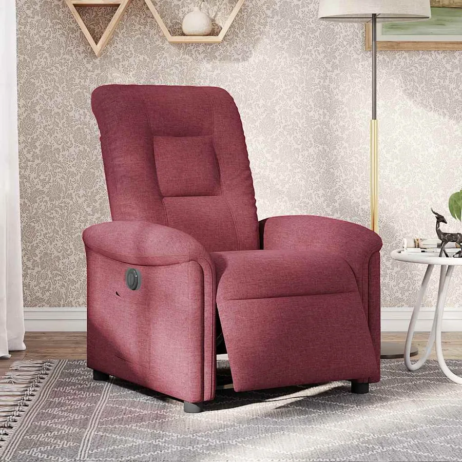 Fauteuil inclinable électrique Rouge bordeaux Tissu - 2