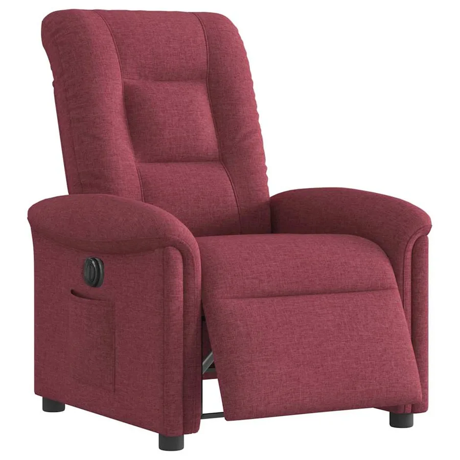Fauteuil inclinable électrique Rouge bordeaux Tissu - 3