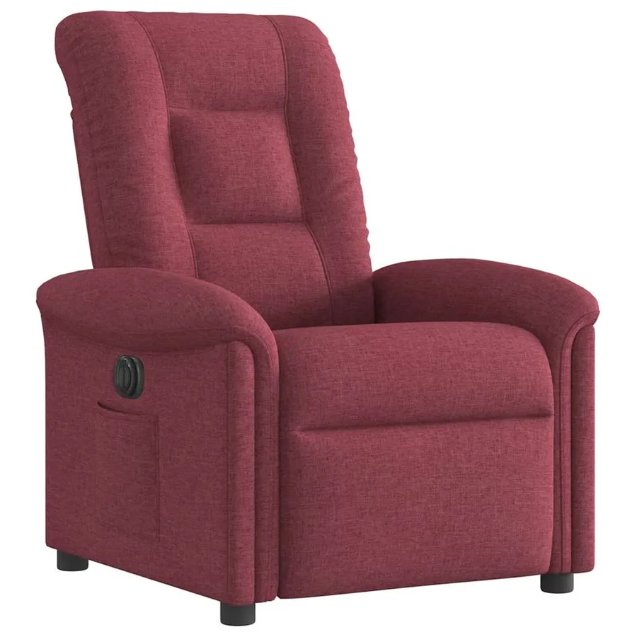 Fauteuil inclinable électrique Rouge bordeaux Tissu - 4