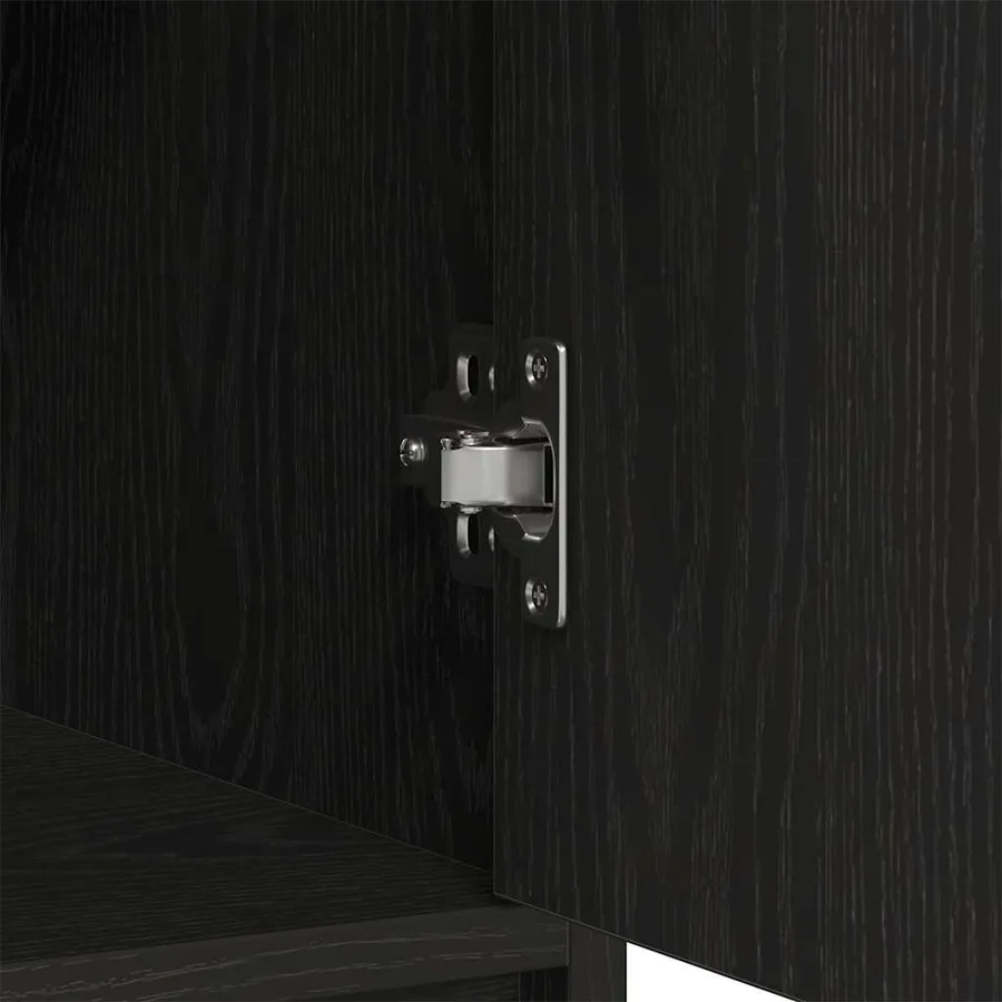 Buffet avec tiroirs et portes chêne noir 70,5x34x74,5 cm - 10