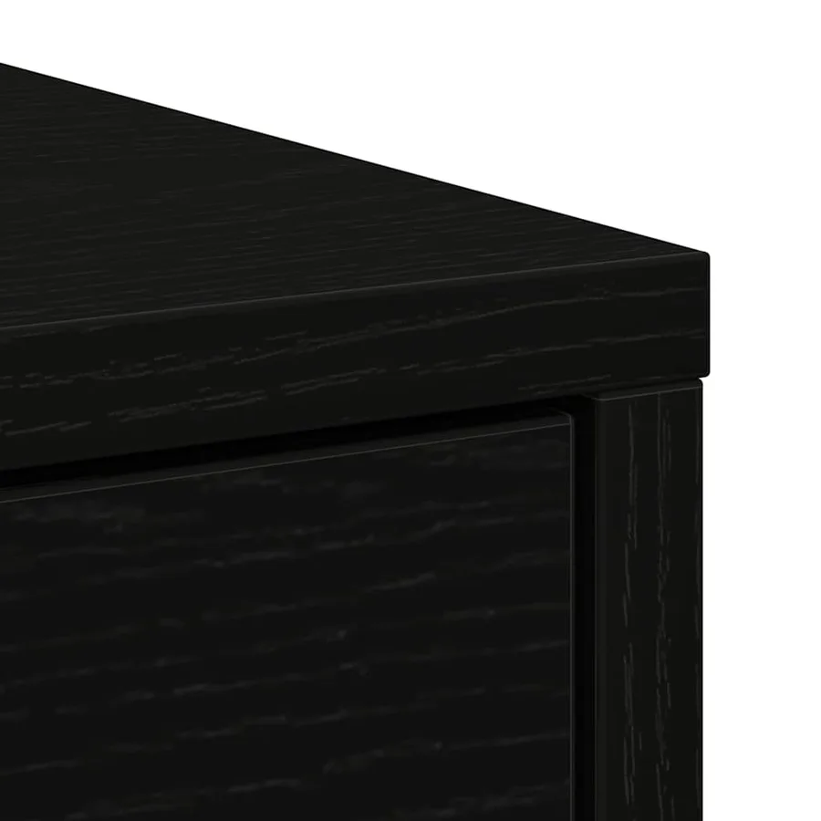 Buffet avec tiroirs et portes chêne noir 70,5x34x74,5 cm - 9