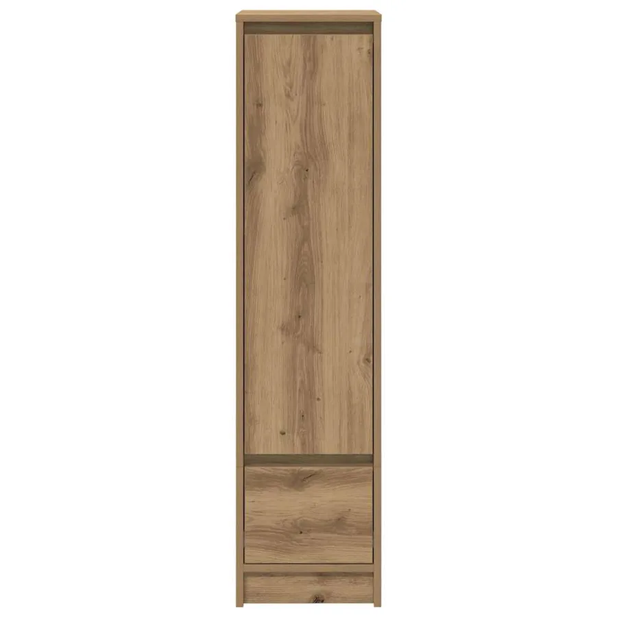 Buffet haut chêne artisanal 29,5x34x119,5 cm bois d'ingénierie - 6
