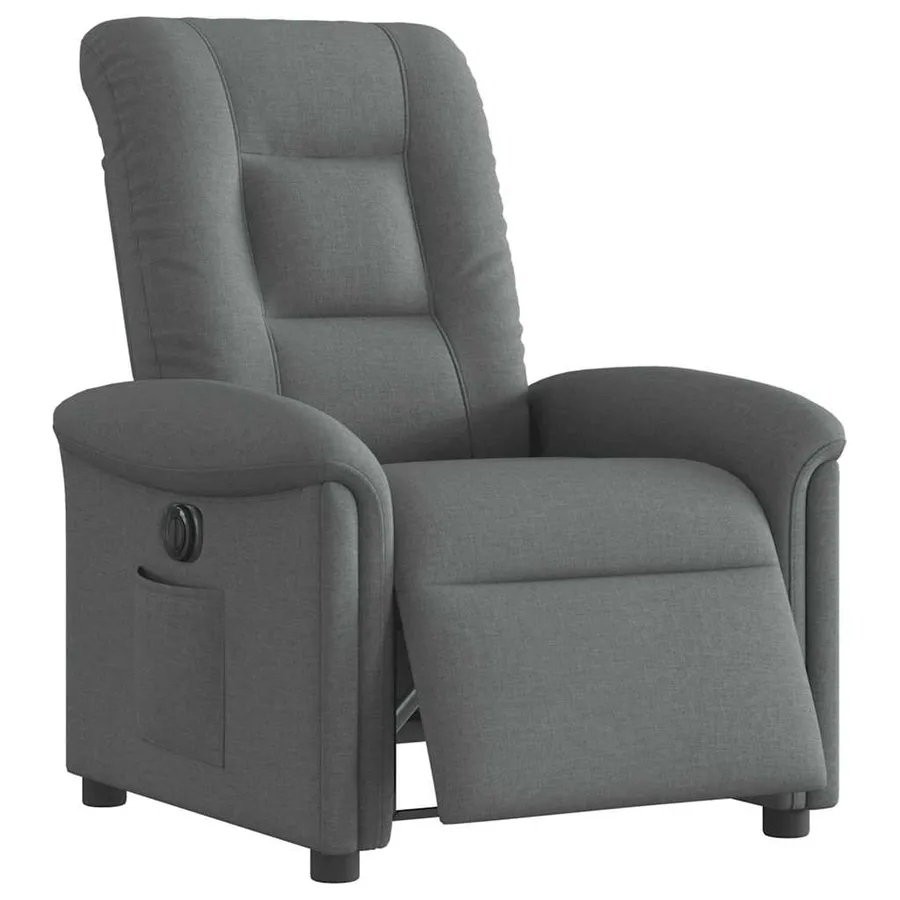 Fauteuil inclinable électrique Gris foncé Tissu - 3