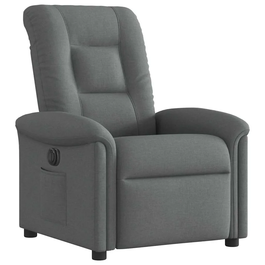 Fauteuil inclinable électrique Gris foncé Tissu - 4