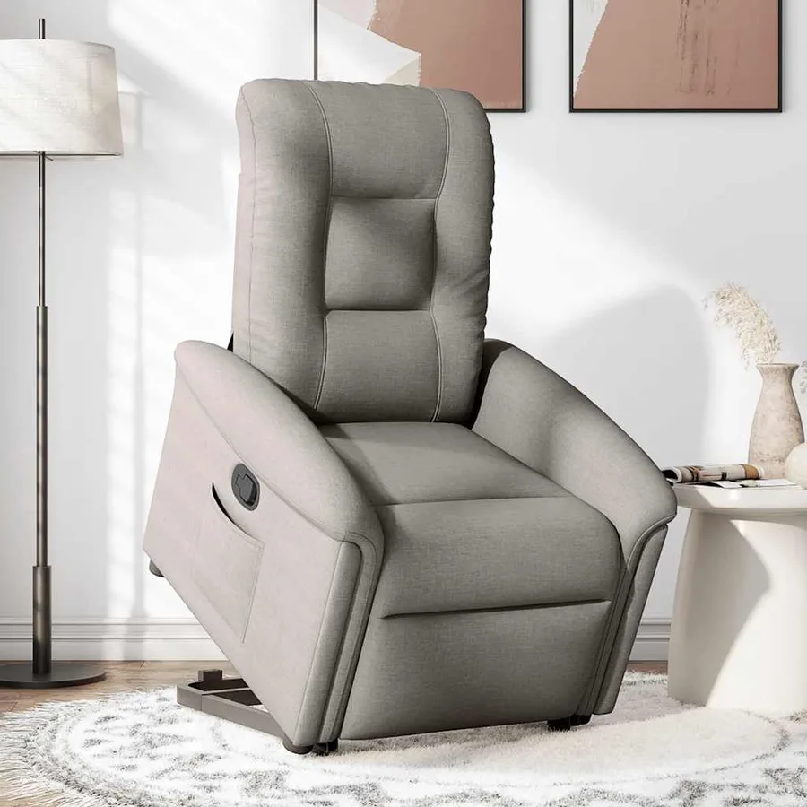 Fauteuil inclinable taupe tissu - 2