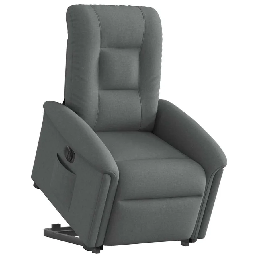 Fauteuil inclinable électrique gris foncé tissu - 2