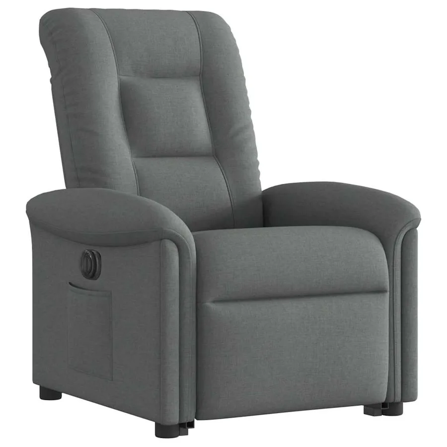 Fauteuil inclinable électrique gris foncé tissu - 4