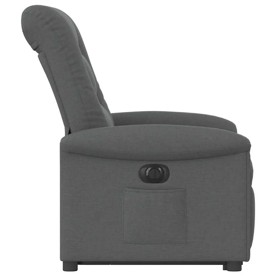 Fauteuil inclinable électrique gris foncé tissu - 6