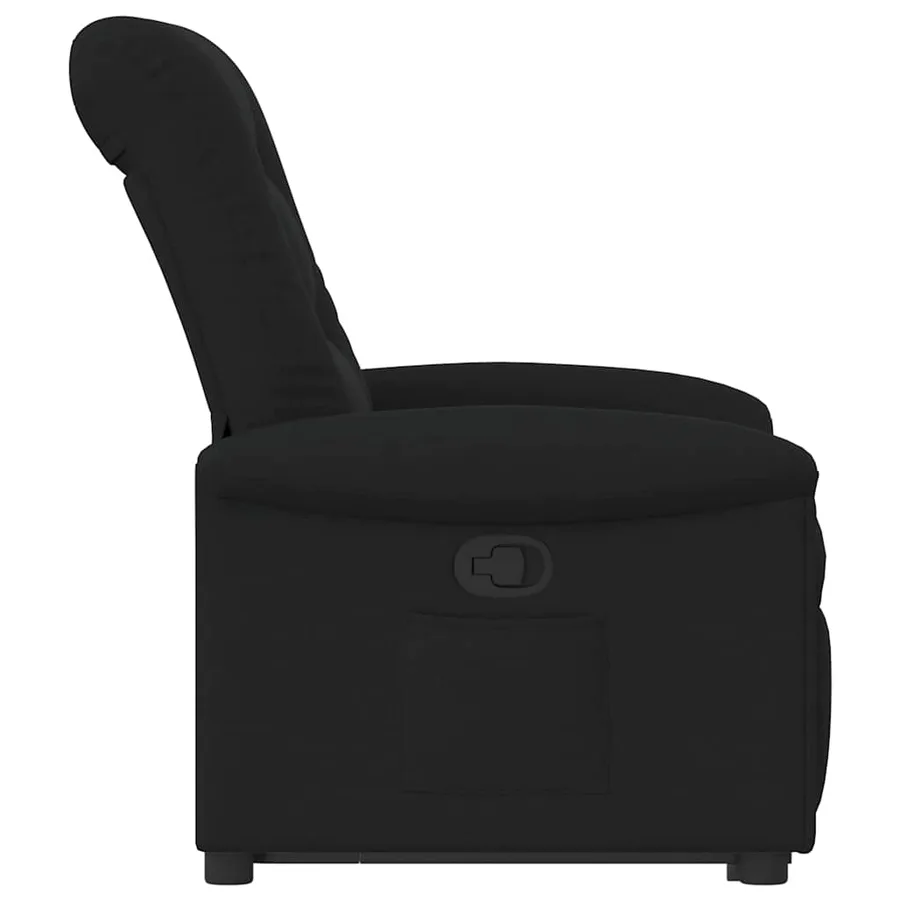 Fauteuil inclinable noir tissu - 5