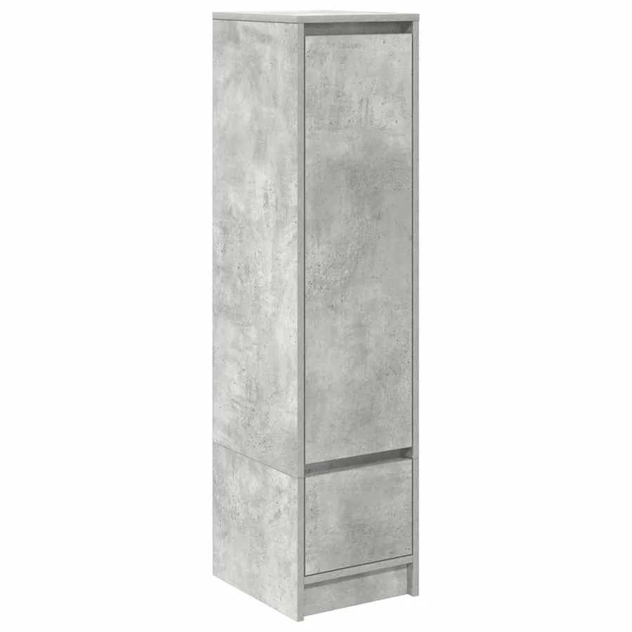 Buffet haut gris béton 29,5x34x119,5 cm bois d'ingénierie - 2