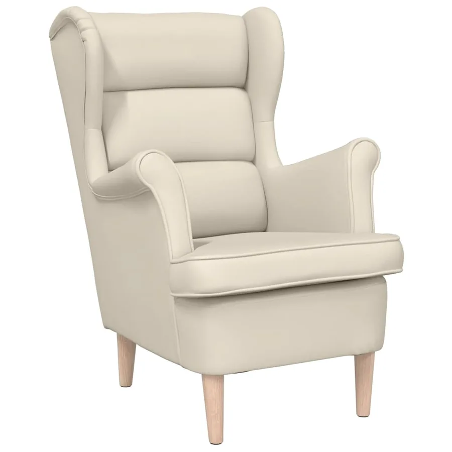 Fauteuil blanc 74x84x100 cm lin - 2