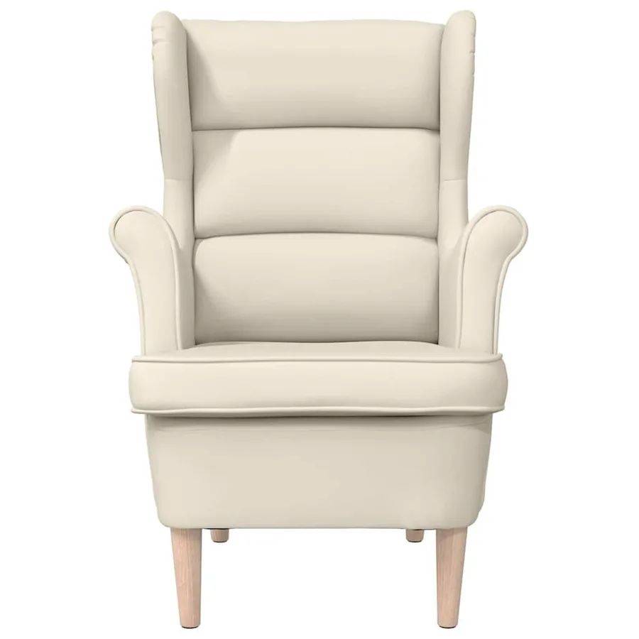 Fauteuil blanc 74x84x100 cm lin - 4