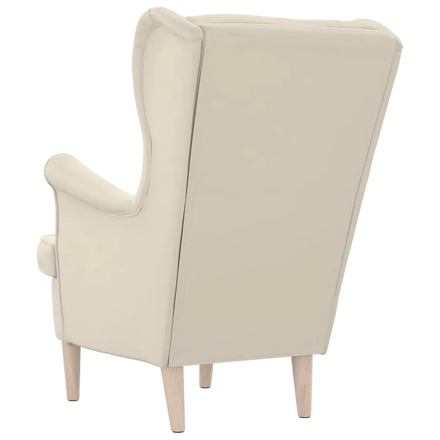 Fauteuil blanc 74x84x100 cm lin - 6
