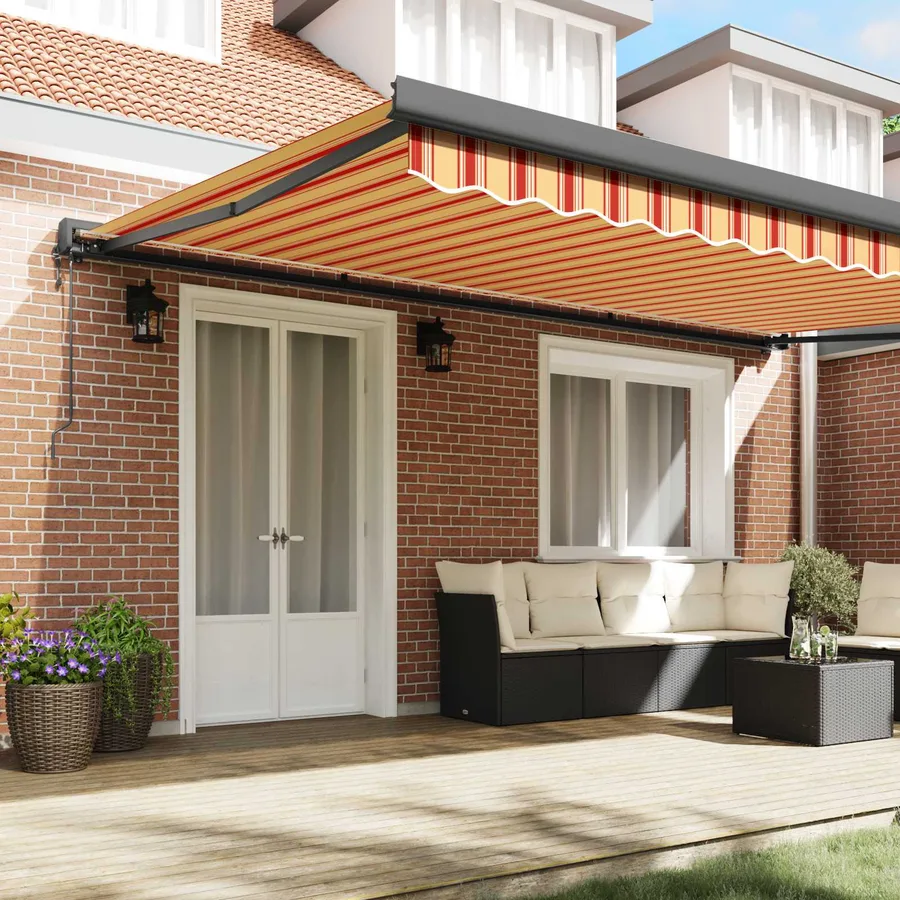 Auvent rétractable Jaune et Orange 500 x 300 x 165 cm - 3