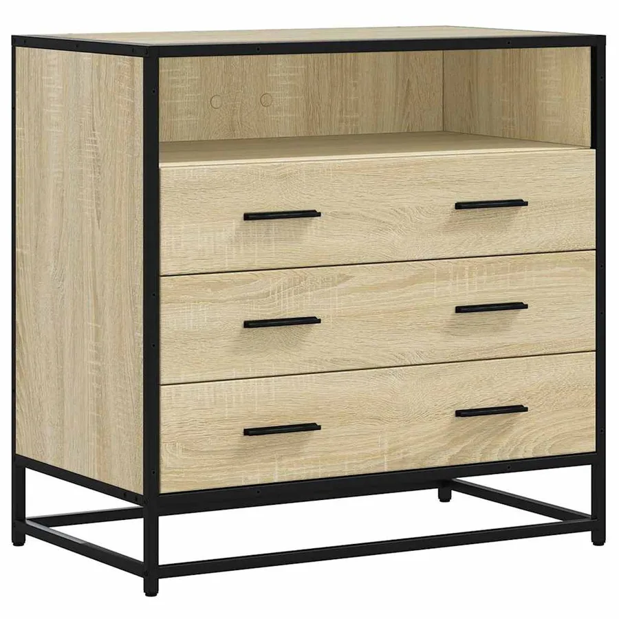 Commode chêne sonoma 70x41x70 cm bois d'ingénierie - 2