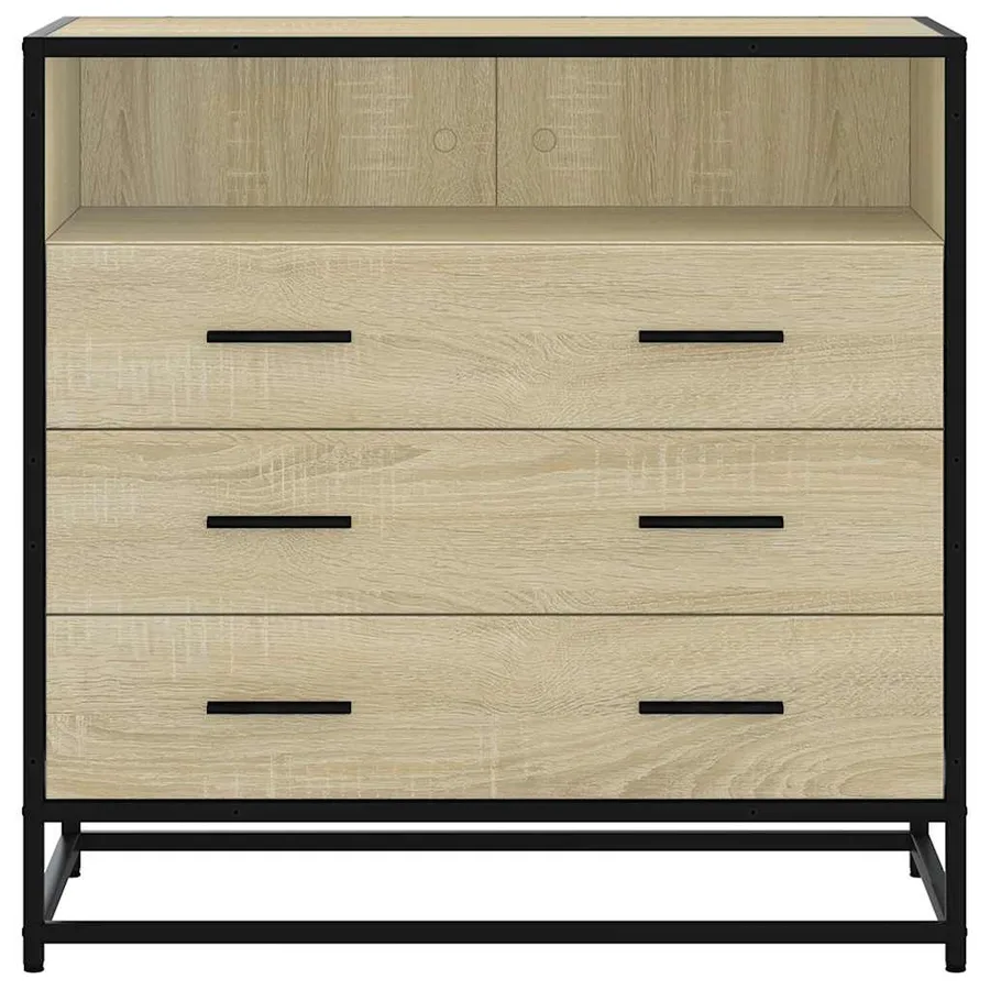 Commode chêne sonoma 70x41x70 cm bois d'ingénierie - 4