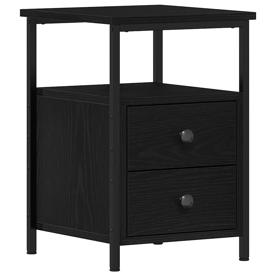 Tables de chevet 2 pièces Chêne noir 34 x 35,5 x 50 cm Bois d'ingénierie - 6