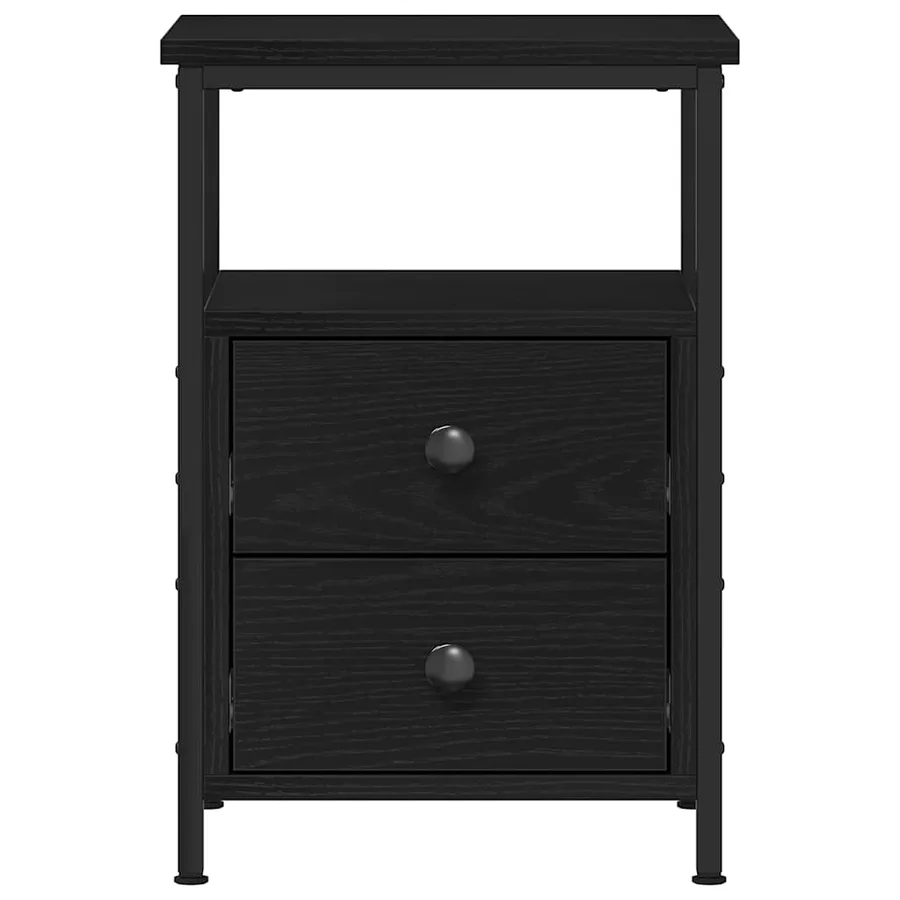 Tables de chevet 2 pièces Chêne noir 34 x 35,5 x 50 cm Bois d'ingénierie - 7