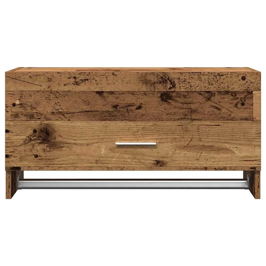Garde-robe vieux bois 70x32,5x35 cm bois d'ingénierie - 4
