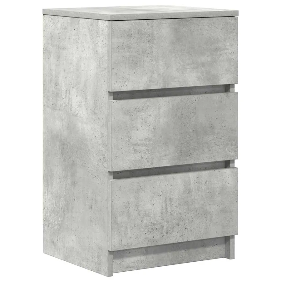 Tables de chevet avec 3 tiroirs 2 pcs gris béton 39x35x65 cm - 5