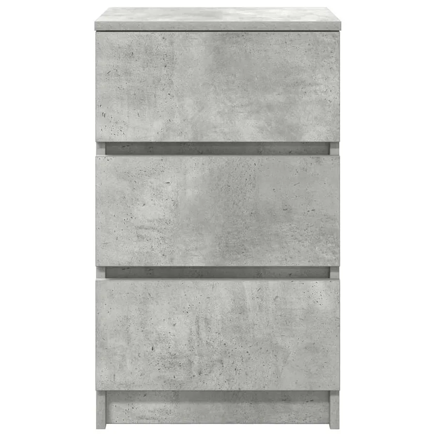 Tables de chevet avec 3 tiroirs 2 pcs gris béton 39x35x65 cm - 7