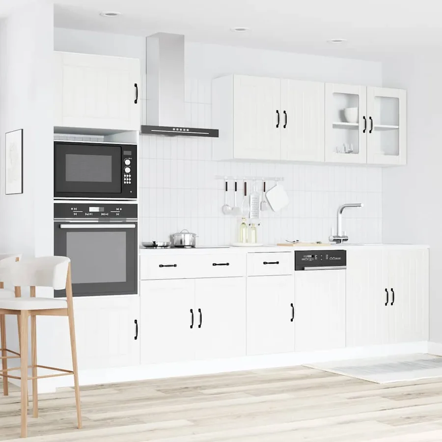 Ensemble d'armoires cuisine 7pcs Kalmar blanc bois d'ingénierie - 3