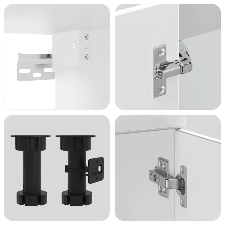 Ensemble d'armoires cuisine 7pcs Kalmar blanc bois d'ingénierie - 7