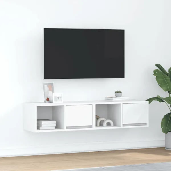 Meubles TV 2 pcs blanc 60x31x25,5 cm bois d'ingénierie