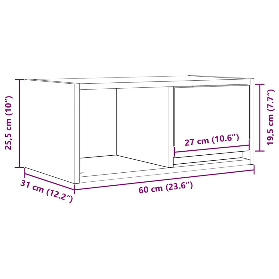 Meubles TV 2 pcs blanc 60x31x25,5 cm bois d'ingénierie - 16