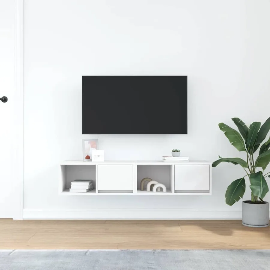 Meubles TV 2 pcs blanc 60x31x25,5 cm bois d'ingénierie - 3