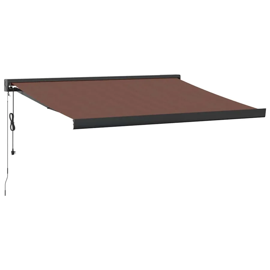 Auvent rétractable automatique marron 350x250 cm - 2