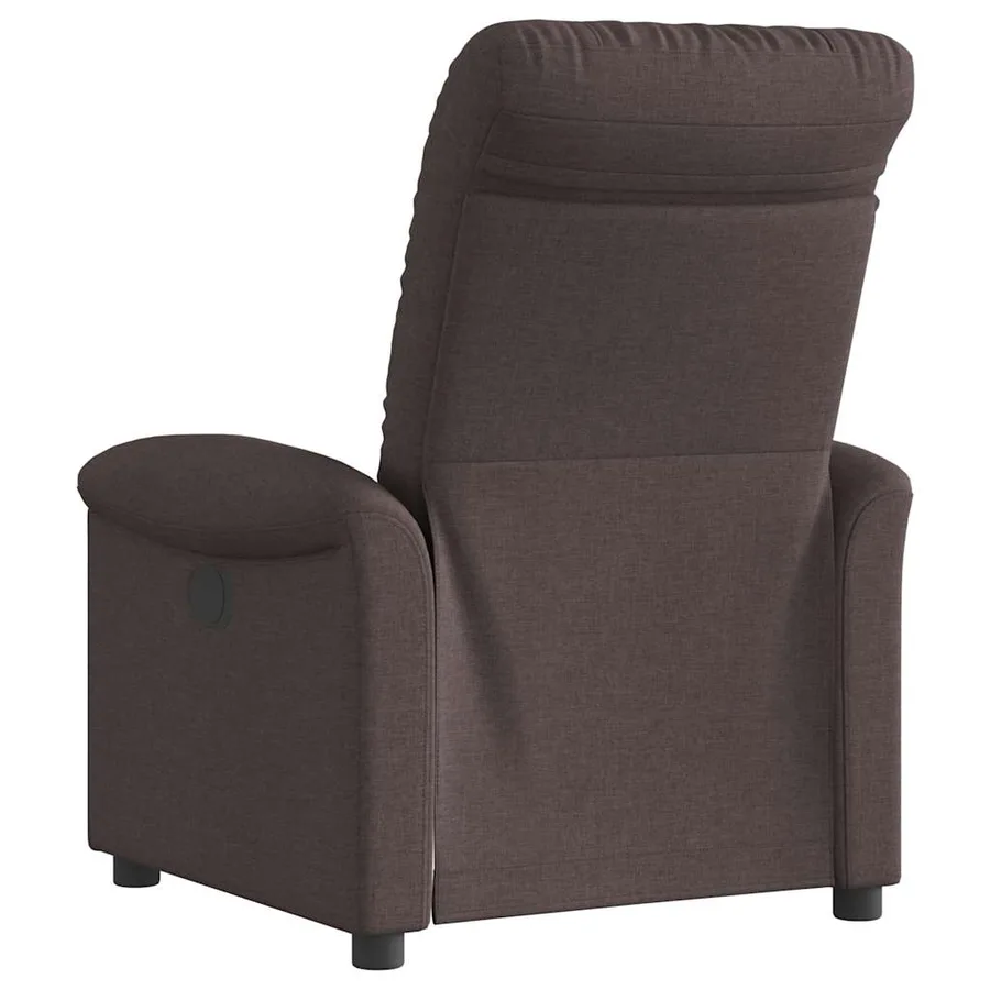 Fauteuil inclinable Marron foncé Tissu - 5