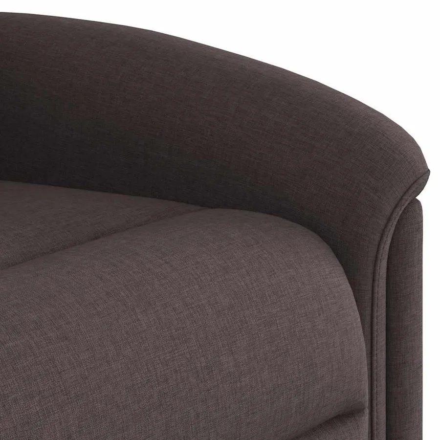 Fauteuil inclinable Marron foncé Tissu - 8