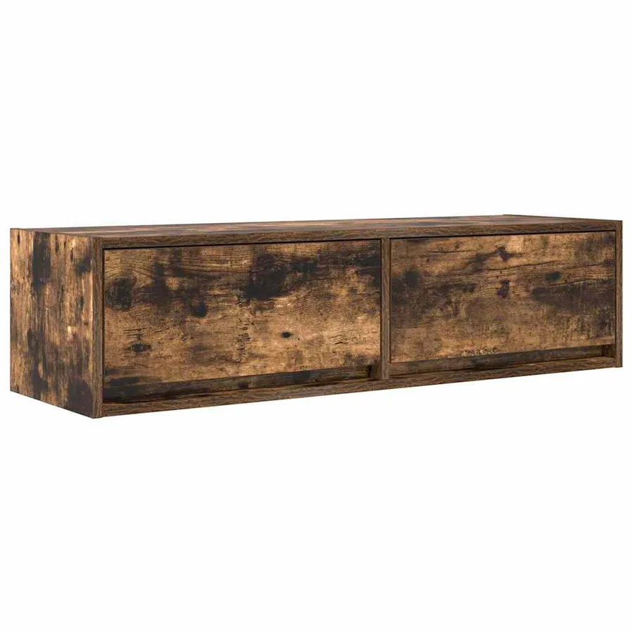 Meuble TV Chêne fumé 100 x 31 x 25,5 cm Bois d'ingénierie - 2