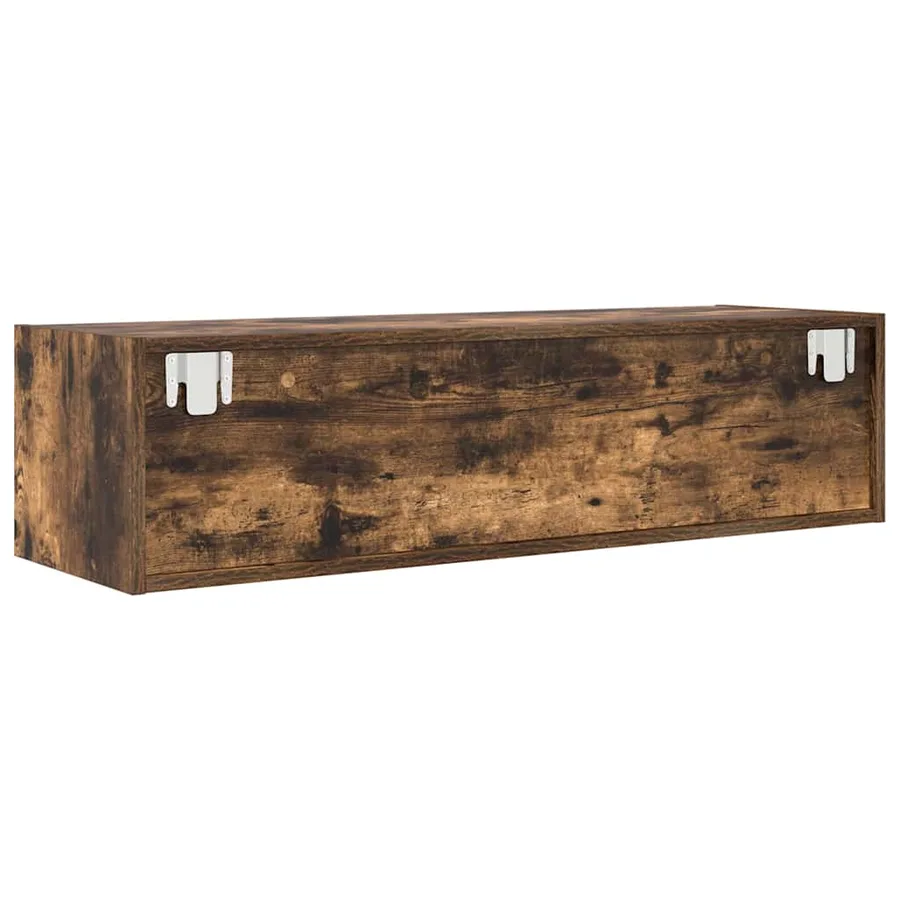 Meuble TV Chêne fumé 100 x 31 x 25,5 cm Bois d'ingénierie - 6