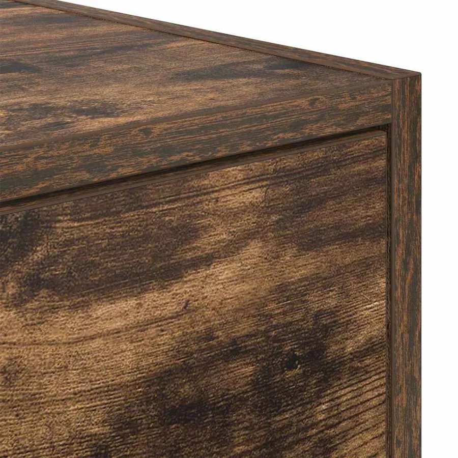 Meuble TV Chêne fumé 100 x 31 x 25,5 cm Bois d'ingénierie - 9