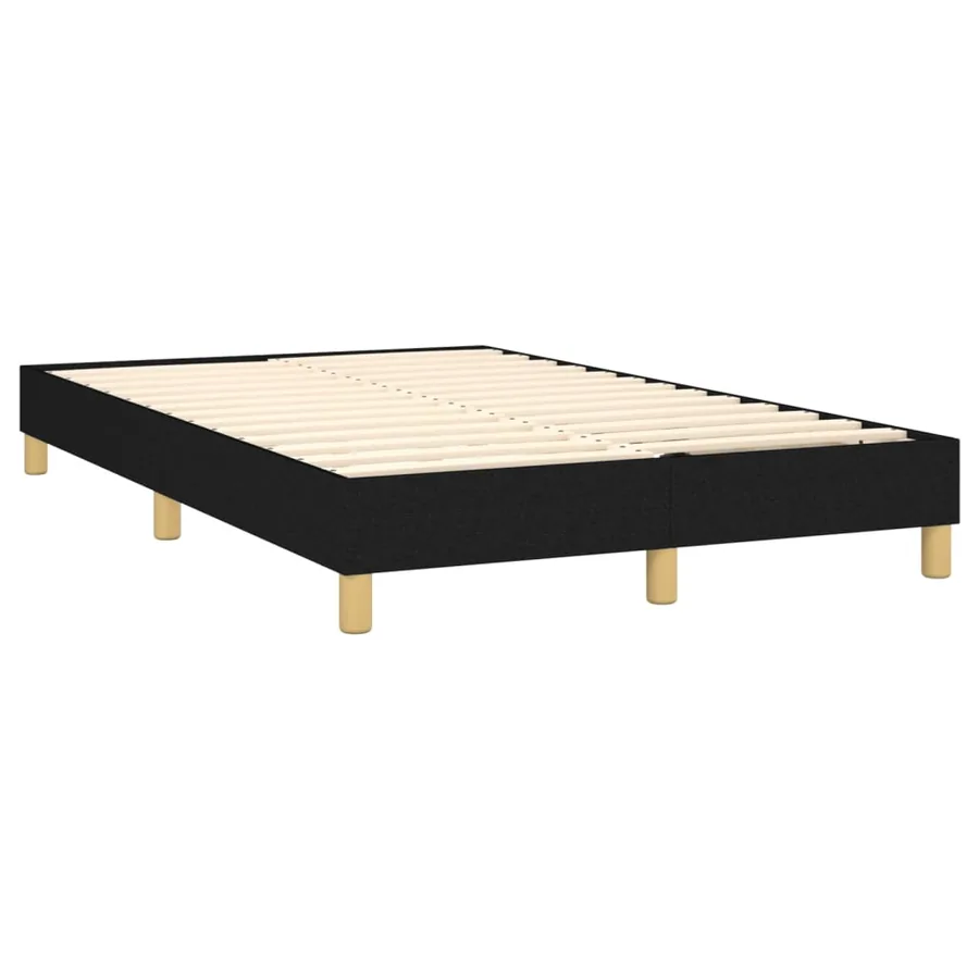 Sommier à lattes de lit avec matelas Noir 120x200 cm Tissu - 4