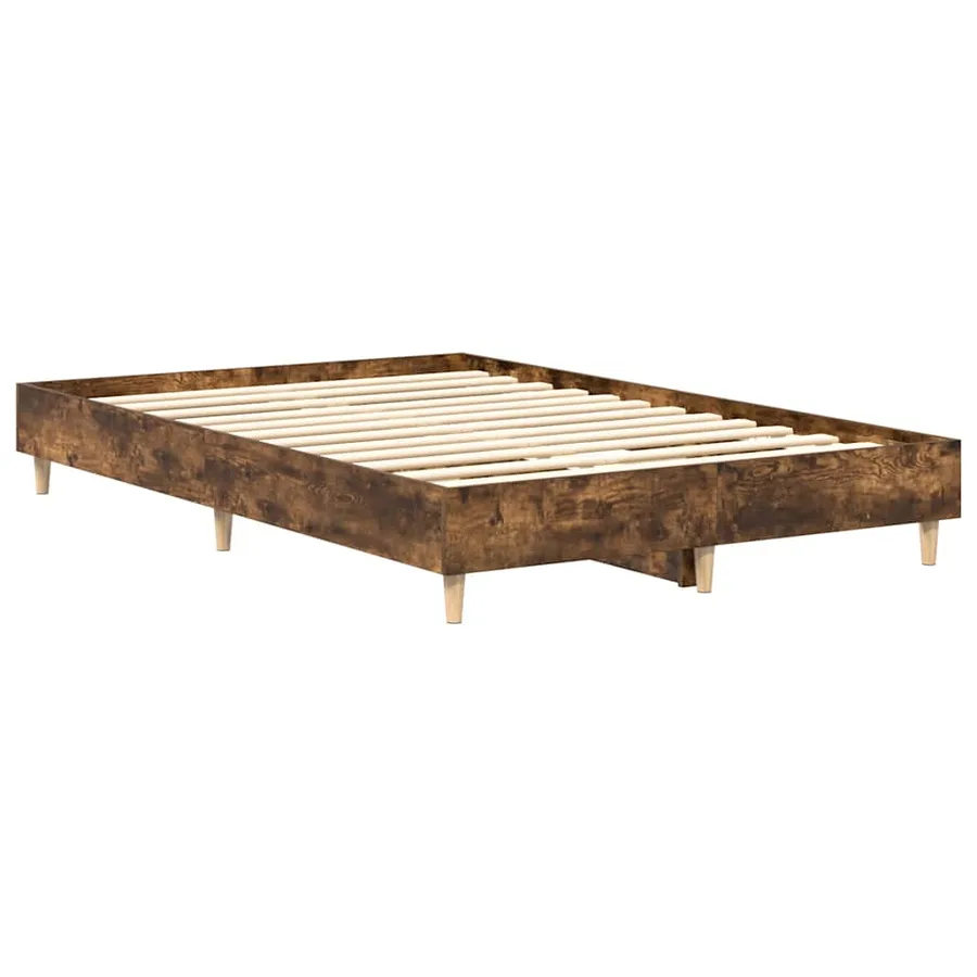 Cadre de lit sans matelas chêne fumé 140x190 cm bois ingénierie - 4