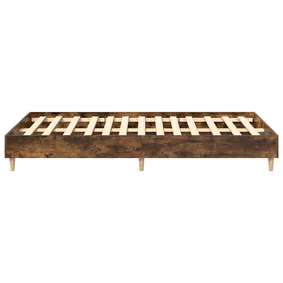 Cadre de lit sans matelas chêne fumé 140x190 cm bois ingénierie - 6
