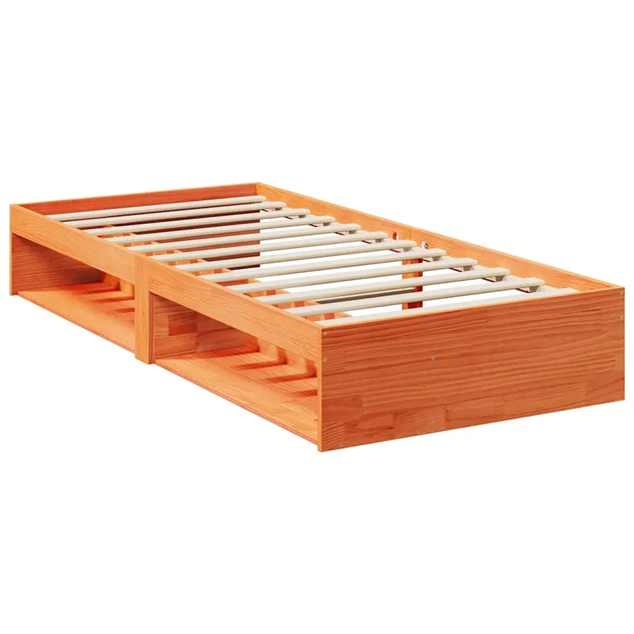 Lit de jour sans matelas cire marron 75x190 cm pin massif - 3