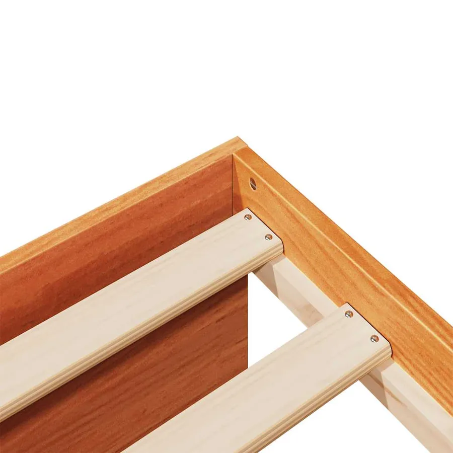 Lit de jour sans matelas cire marron 75x190 cm pin massif - 9