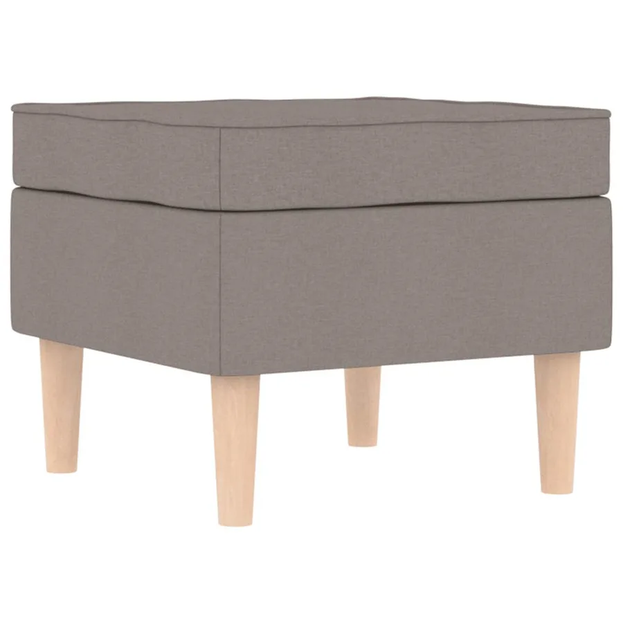 Fauteuil avec repose-pied Taupe Tissu - 8