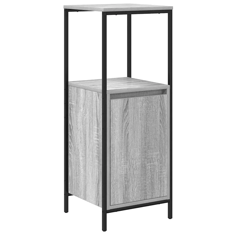 Ensemble de mobilier de salle de bain 3 pcs Gris Sonoma et noir - 6