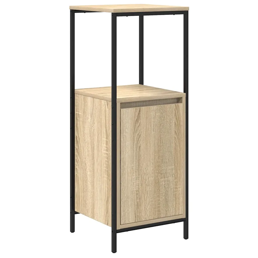 Meuble de salle de bain avec étagères chêne sonoma 36x35x95 cm - 2