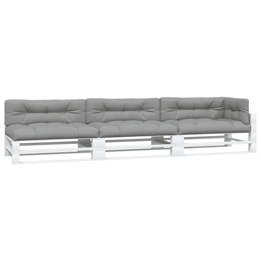 Coussins de palette lot de 7 gris tissu - 3