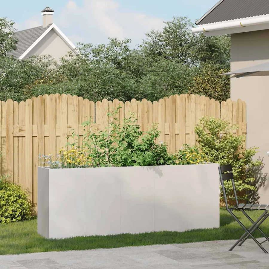 Jardinière 200x40x80 cm acier inoxydable - 3