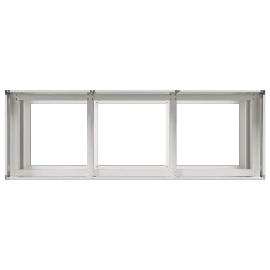 Jardinière 120x40x80 cm acier inoxydable - 5