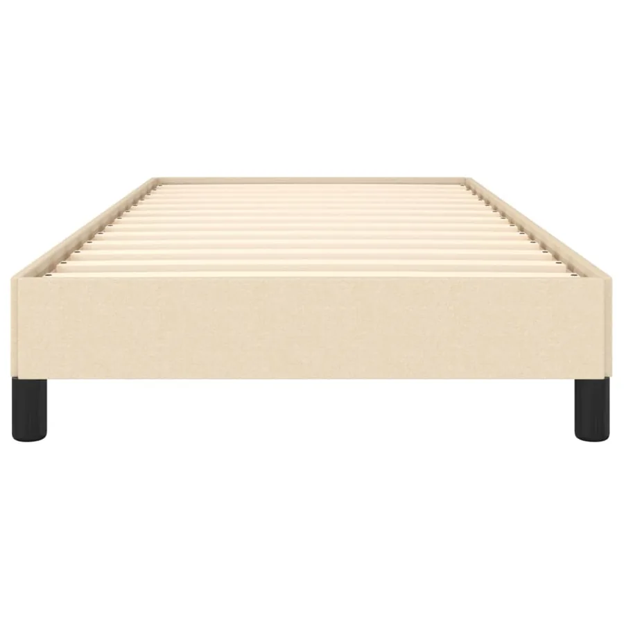Cadre de lit sans matelas crème 90x200 cm tissu - 5