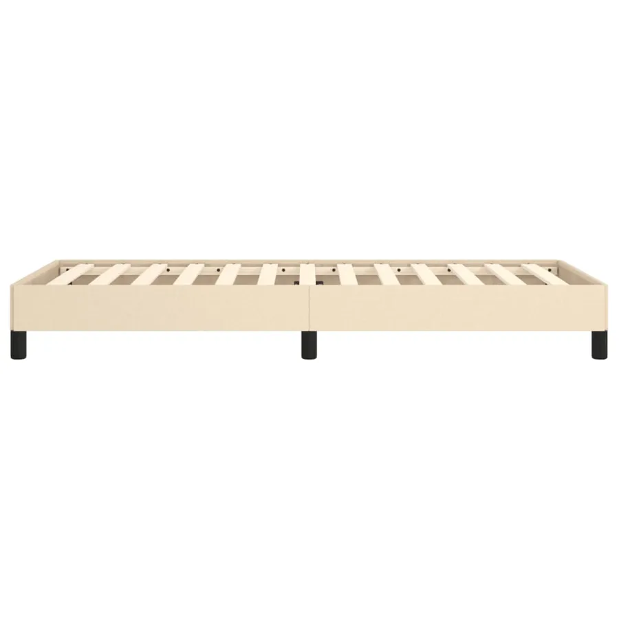 Cadre de lit sans matelas crème 90x200 cm tissu - 6